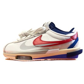 2022 sacai × NIKE / サカイ ナイキZoom Cortez "White and University Red" /ズーム コルテッツホワイト アンド ユニバーシティレッド【DQ0581-100】正規品 新古品【中古】