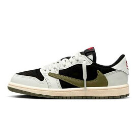 2023 NIKE PS × Travis Scott Cactus Jack /ナイキ トラヴィス スコット カクタスジャックAir Jordan 1 Low OG "Medium Olive" /エア ジョーダン1 ロー ミディアムオリーブ(PS)16.5cm～PS)22cm【DZ5909-106】正規品 新古品【中古】