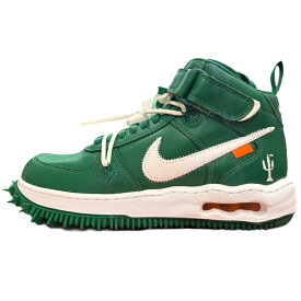 2023 Off-White × NIKE / オフホワイト ナイキAir Force 1 Mid SP LTHR "Pine Green" /エアフォース 1 ミッド パイングリーン 緑【DR0500-300】正規品 新古品【中古】