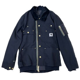 Carhartt x sacai / カーハート × サカイCanvas x MA-1 Jacket Michigan /キャンバス × MA1 ジャケット ミシガンBlack / ブラック 黒2023AW 国内正規品 新古品【中古】