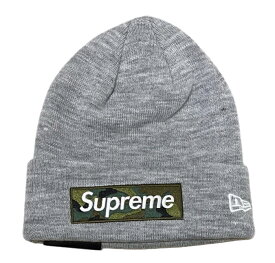 2023FW Supreme × New Era /シュプリーム ニューエラBox Logo Beanie / ボックスロゴ ビーニーHeather Grey / ヘザーグレー2023AW 正規品 新古品【中古】