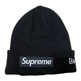 2023FW Supreme × New Era /シュプリーム ニューエラBox Logo Beanie / ボックスロゴ ビーニーBlack / ブラック 黒2023AW 正規品 新古品【中古】