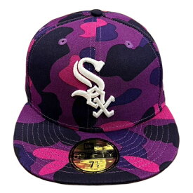 A BATHING APE / ア ベイシング エイプBAPE × MLB x WHITESOX 59FIFTIY CAP /ベイプ × ニューエラ New EraPurple / パープル 紫2024SS 正規品 新古品【中古】