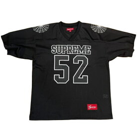 2024SS Supreme / シュプリームSpiderweb Football Jersey /スパイダーウェブ フットボール ジャージBlack / ブラック 黒正規品 新古品【中古】
