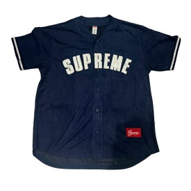 Supreme 2024SS / シュプリームUltrasuede Mesh Baseball Jersey /ウルトラ スウェード メッシュ ベースボール ジャージーNavy / ネイビー正規品 新古品【中古】