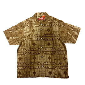 Supreme 2024SS Tray Jacquard S/S Shirt Tan /トレイジャガードシャツTan タン2024SS 正規品 新古品【中古】