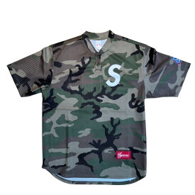 2024FW Supreme / シュプリームS Logo Baseball Henleyエスロゴベースボールヘンリー Woodland Camo / ウッドランド 正規品 新古品【中古】