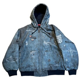 Supreme 2024FW Jordan / シュプリームHJR Trompe L’oeil Work Jacket/トロンプルイユフーディワークジャケットblue / ブルー正規品 新古品【中古】
