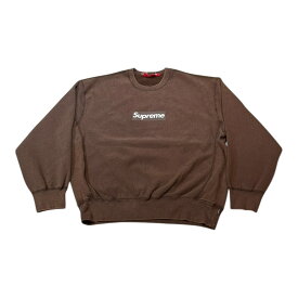 2025SS Supreme / シュプリームWashed Box Logo Crewneck / ウォッシュドボックス クルーネック Brown / ブラウン正規品 新古品【中古】