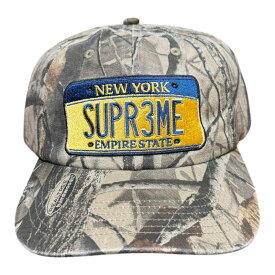 2025SS Supreme / シュプリームLicense Plate 6-Panel /ライセンス　プレート 6パネル Cap キャップHardWoods Camo / カモ正規品 新古品【中古】