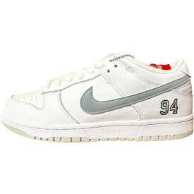 Supreme × Nike SB Dunk Low "White/Metallic Silver" 2025FW【HQ8487-300】 正規品 新古品 【中古】シュプリームダンク ホワイトメタリックシルバー