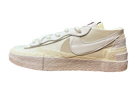 2022SS sacai × Nike / サカイ ナイキBlazer Low "White Patent Leather" /ブレーザー ロー ホワイト パテント レザーWhite/Sail / ホワイト セイル 白【DM6443-100】正規品 新古品【中古】