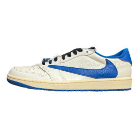 Travis Scott × fragment design × Nike Air Jordan 1 Low OG "Sail/Military Blue"トラヴィス・スコット × フラグメントデザイン × ナイキ エアジョーダン1 ロー OG "セイル/ミリタリーブルー"【DM7866-104】国内正規品 新古品【中古】