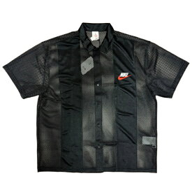 2024SS Supreme × NIKE / シュプリーム × ナイキMesh S/S Shirt / メッシュ ショーツスリーブ シャツBlack / ブラック 黒正規品 新古品【中古】