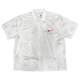 2024SS Supreme × NIKE / シュプリーム × ナイキMesh S/S Shirt / メッシュ ショーツスリーブ シャツWhite / ホワイト 白正規品 新古品【中古】