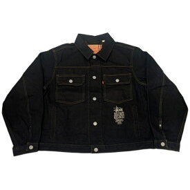 Stussy × Levi's / ステューシー リーバイスCrispy Rinse Trucker /クリスピー リンス トラッカー デニム ジャケットBlack/Brown / ブラック ブラウン 黒2024SS 正規品 新古品【中古】