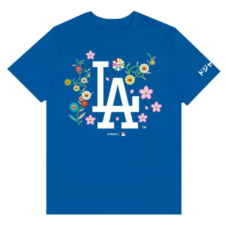 楽天市場】村上隆 ×ドジャース コラボ Tシャツ 青 ブルー ロサンゼルス 