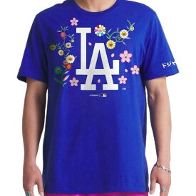 村上隆 ×ドジャース コラボ Tシャツ 青 ブルー ロサンゼルス・ドジャース 公式 Tシャツ TAKASHI MURAKAMI + DODGERS SHIRT ドジャース ワールドシリーズ優勝記念 ★S,M.L★ ユニセックス メンズ レディース 正規品 在庫限り ギフト 父の日