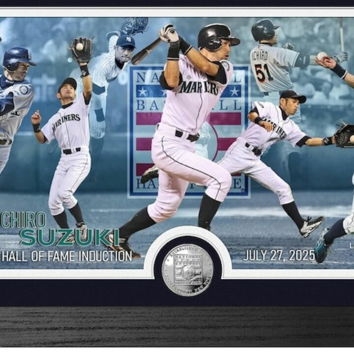 楽天市場】イチロー 米野球殿堂入記念コイン 額縁入り 写真 殿堂入り 
