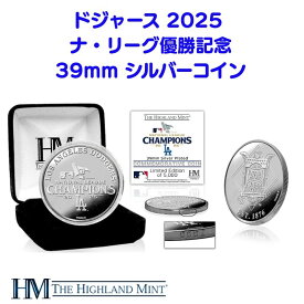 ドジャース 2025 チャンピオン 記念コイン ナ・リーグ優勝 記念 39mm シルバーコイン Highland Mint 限定5000枚 ナショナルリーグ優勝 　コレクション 証明書付き ロサンゼルスドジャース Los Angeles Dodgers