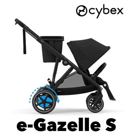 サイベックス e-Gazelle S ベビーカー本体 電動ストーラー Color: Moon Black (Black Frame) 坂道＆凹凸地面サポート搭載・2人乗り対応 電動ベビーカー サイベックスベビーカー 電動アシスト アメリカ輸入品 ムーンブラック ブラックフレーム　電動ベビーカー イーガゼルS
