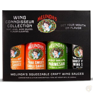 Melinda's �������_�Y �E�B���O�\�[�X 4��Z�b�g �e12oz(355ml) �o�b�t�@���[�E�B���O ���h ������ �^�C���X�C�[�g�`�� �K�[���b�N�p�����U�� �S�[�X�g�y�b�p�[ �M�t�g�p�b�N�@�܂Ƃߔ��� �z�b�g 