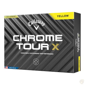 キャロウェイ クロムツアー X ゴルフボール イエロー 1ダース 12球 Callaway Chrome Tour X Yellow ウレタンカバー ゴルフ シームレス ツアーエアロ空力デザイン 蛍光黄