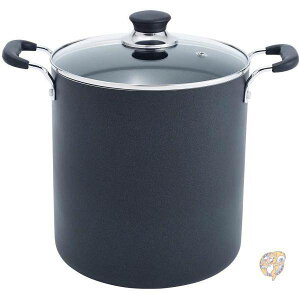 ysAzT-fal Specialty Total Nonstick Dishwasher Safe Stockpot, 12-Quart, Black H􂢋@  