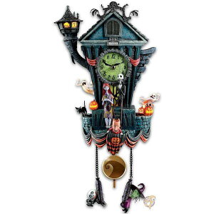 yő2000~N[|26ԁzCuckoo Clock: Tim Burton's The Nightmare Before Christmas Wall Clock eBEo[g iCgA[ JbREv Bradford ExchangeЁysAz