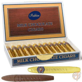 マデレインプレミアムミルクチョコレート葉巻ギフトボックス - ゴールドイタリアの箔に包まれたチョコレートの葉巻。 （1パック、24葉巻箱） 送料無料
