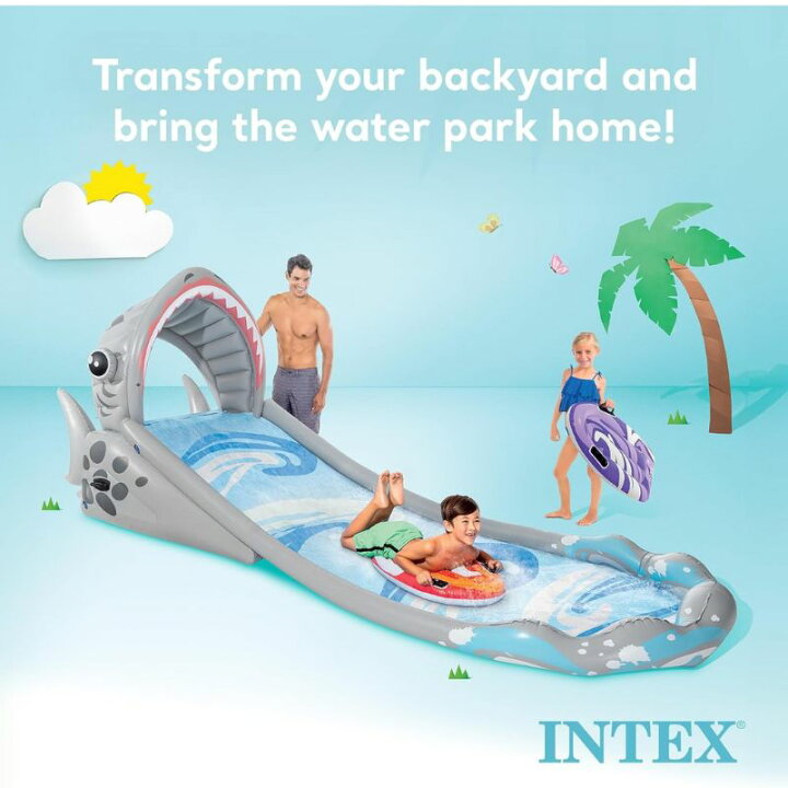 楽天市場】サメのウォータースライダー Intex インテックス サーフ 