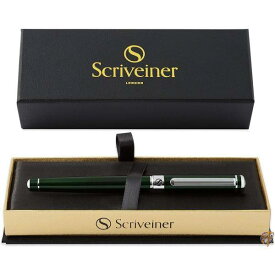 Scriveiner ローラーボールペン 最高級 クローム仕上げ シュミット インク リフィル付き 素敵 ギフト セット 男性 女性 送料無料