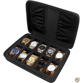 10スロット 腕時計ボックス オーガナイザー メンズ 腕時計ディスプレイ 収納ケース 最大42mmのすべての腕時計とスマートウォッチに対応 送料無料