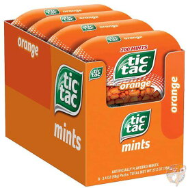 ティックタック Tic Tac Mints オレンジ 200粒(98g）×8個入り フレッシュブレスミント ハードキャンディ 送料無料