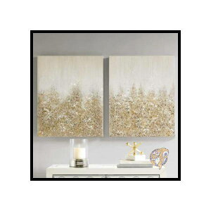 �yMadison Park�zwall deco �G�� Embellished 2pc Gold ��������