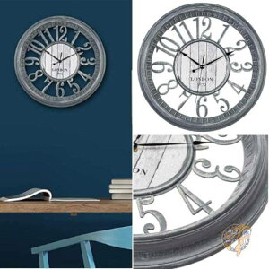 【Mofine】ウォールクロック 壁掛け時計 ローマ数字 Black 送料無料