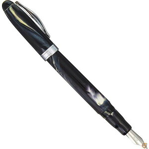yő2000~N[|26ԁzNoodler's Ahab Flex Nib Fountain Pen - Ivory Darkness White and Black, 