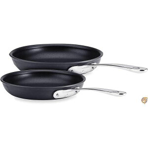 All-Clad E785S264 HA1 Hard Anodized Nonstick Dishwasher Safe PFOA Free 8-Inch and 10-Inch Fry Pan Cookware Set, 2-Piece, Black by