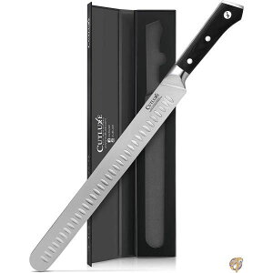 �y�|�C���g3�{!9��10���zCutluxe Slicing Carving Knife - 12 Inch Granton Edge Kitchen Forged