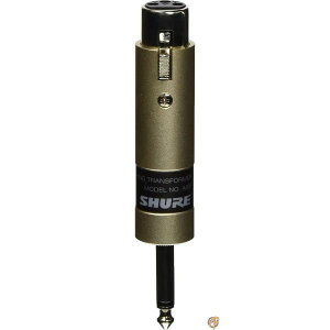 Shure A85F Transformer; Low Z, Female XLR to High Z 1/4-Inch Phone Plug