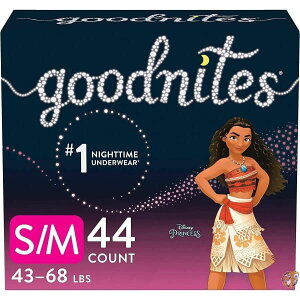 GoodNites Bedtime Pants for Girls, Size Small/Medium, 44 Count by
