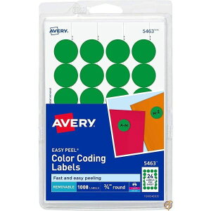 y|Cg3{4&5zPrint or Write Removable Color-Coding Labels, 3/4in dia, Green, 1008/Pack