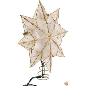 �y�ő�2000�~�N�[�|��15���zKurt Adler Indoor 10 Light 8-Point Capiz Star Treetop with Arabesque Decoration by [���s�A���i]