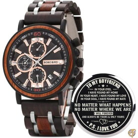 BOBO BIRD S18-1 カスタマイズ可 木製腕時計 夫 ボーイフレンド 誕生日 記念日 boyfriend-1 送料無料