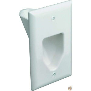 y1000~/555~N[|zMzDataComm 45-0001-WH 1-Gang Recessed Low Voltage Cable Plate (White) by Datacomm Electronics [sAi]