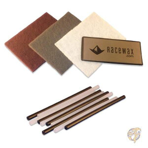 RaceWaxレースワックス ベース スキー リペアキット: 10 P-Tex + メタルスクレーパー 緩衝パッド3個 並行輸入 送料無料