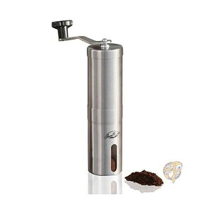JavaPresse �R�[�q�[�O���C���_�[ �R�[�q�[�~�� ���蓤 Manual Coffee Grinder �X�e�����X Brushed Stainless ��������