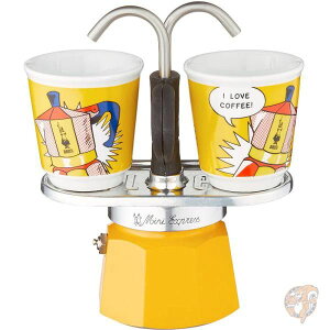 �r�A���b�e�B Bialetti �~�j�G�L�X�v���X �R�[�q�[���[�J�[2�J�b�v+2�V���b�g�O���X �C�G���[ ��������
