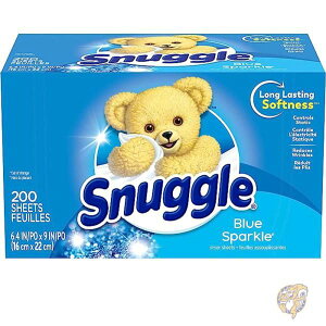 Snuggle スナグル ランドリー用品 柔軟剤ドライヤーシート ブルースパークル 200枚 10072613451187