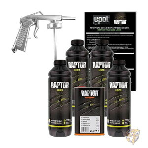 【1000円/555円クーポン配信中】ウレタン スプレー式トラック荷台ライナー 塗装キット スプレーガン付き 4L U-POL Raptor 5864127442